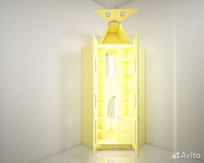 Детский угловой шкаф Версаль в детскую комнату Д31