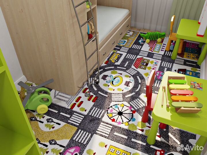 Ковер детский с дорогами
