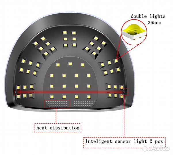 Лампа для ногтей маникюра SUN SUN c4 57Led 256W