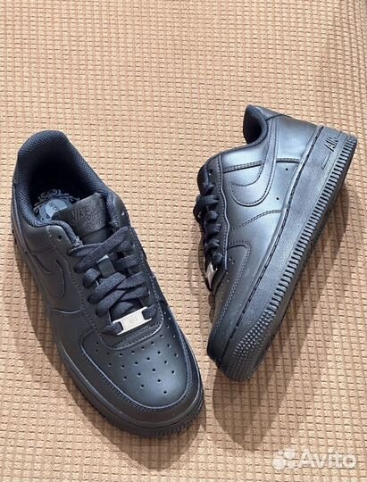 Кроссовки nike air force 1 черные оригинал