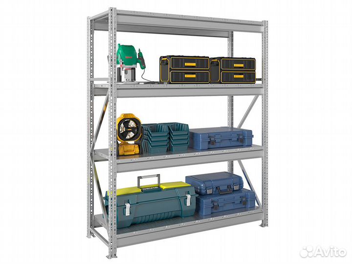 Стеллаж металлический для склада и шин