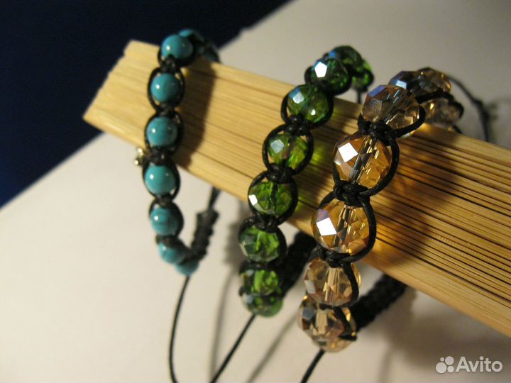 Браслеты шамбала новые, сделаны под камни