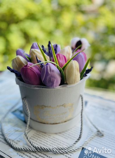 Розы из вспенненого мыла