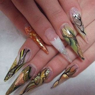 Наращивание ногтей #Акрил, #гель-лак