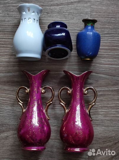 Ваза маленькая вазочка мини клуазоне Япония