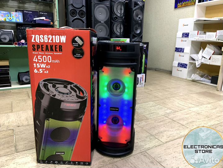 Большая Портативная Колонка бт Спикер ZQS6210