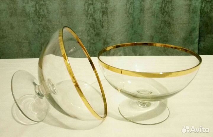 Вазочки, хрустальное стекло гхз СССР (цена за 1)