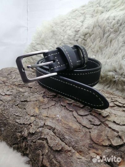 Мужской кожаный ремень ручной работы