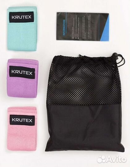 Набор тканевых фитнес резинок krutex новый