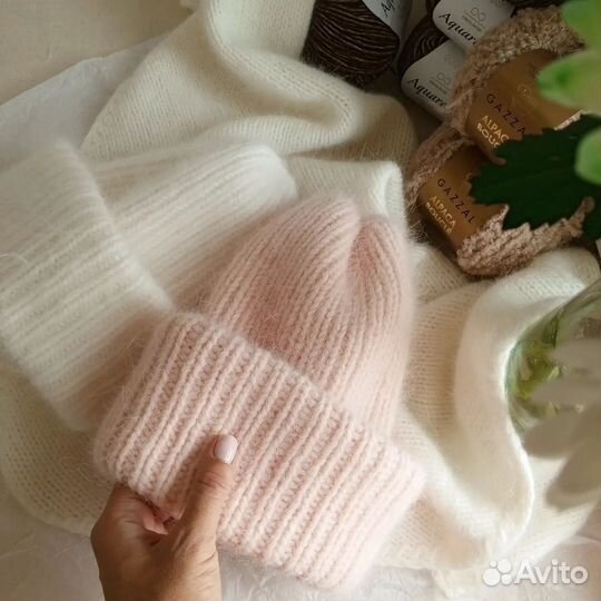 Шапка женская вязаная ручная работа