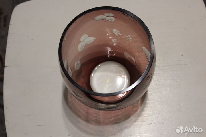 Ваза. Цветное марганцевое стекло. СССР