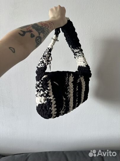Вязаная сумка на плечо