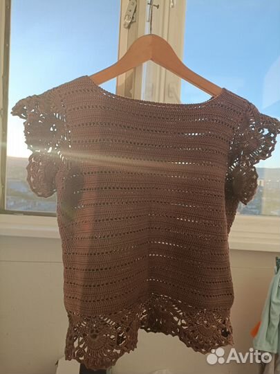 Вязанная летняя кофточка крючком
