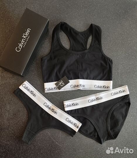 Комплект нижнего белья Сalvin Klein 3in1 (топ+2 тр