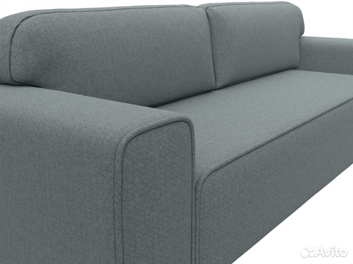 Диван прямой Лига-029, рогожка, амур серый. Москва