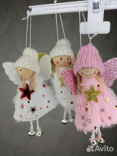 Елочные игрушки ангелочки