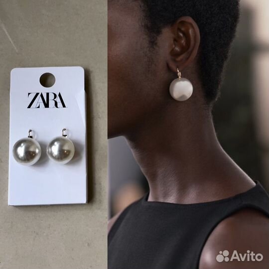 Серьги Zara жемчуг оригинал/ tiffany celine chanel