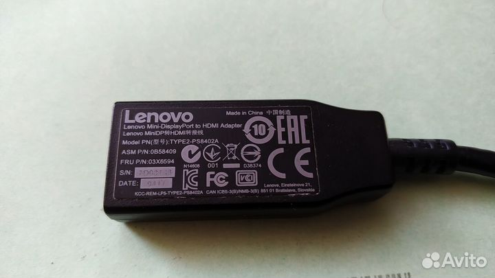 Адаптер Lenovo mini Displayport hdmi