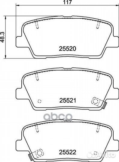 Колодки тормозные дисковые зад NP6042 nissh