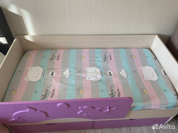 Детская кровать 80 160 с ящиками