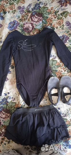 Купальник, юбочка, балетки для танцев