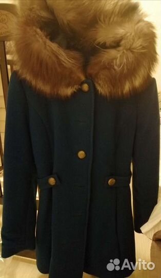 Пальто зима с мехом из чернобурки