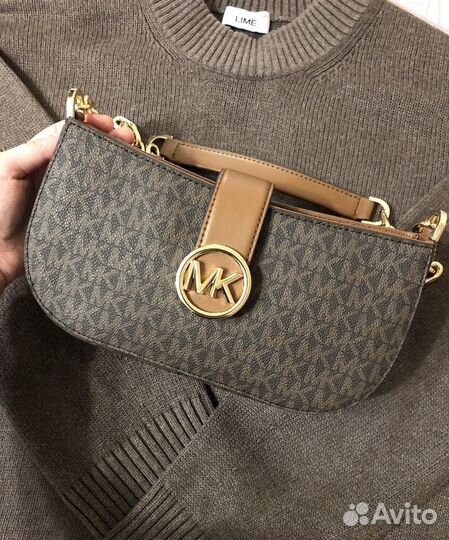 Сумка Michael Kors натуральная кожа коричневая