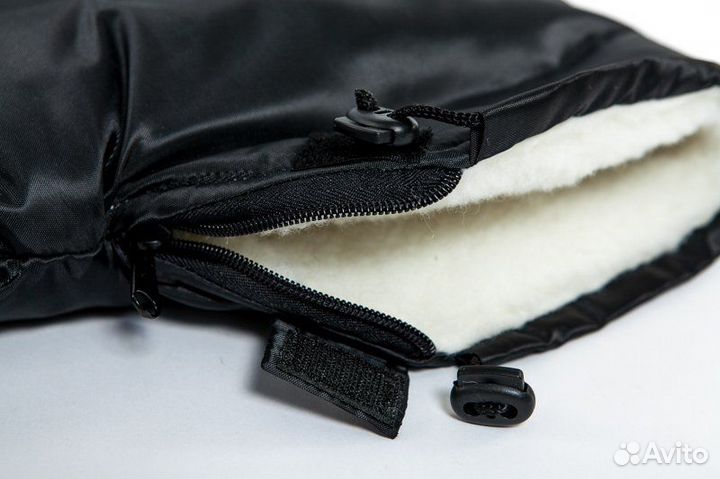 Утепленные муфты на руль снегохода