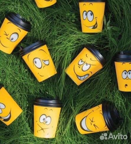 Бумажные стаканы D90 объем 350мл, 50 шт