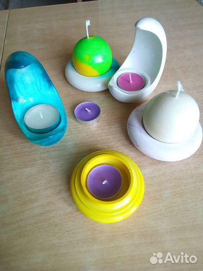 Гипсовые подсвечники для свечей