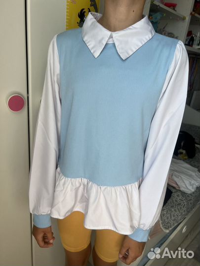 Блузка кардиган рубашка 140-146