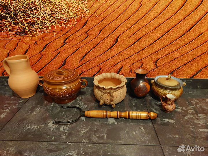 Керамика, ваза,кувшин,горшок для запекания глина