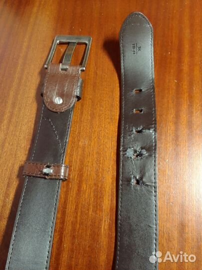 Ремень кожаный мужской большой длины