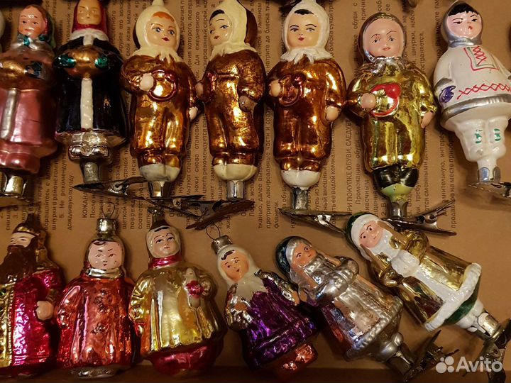 Елочные игрушки СССР прищепка люди