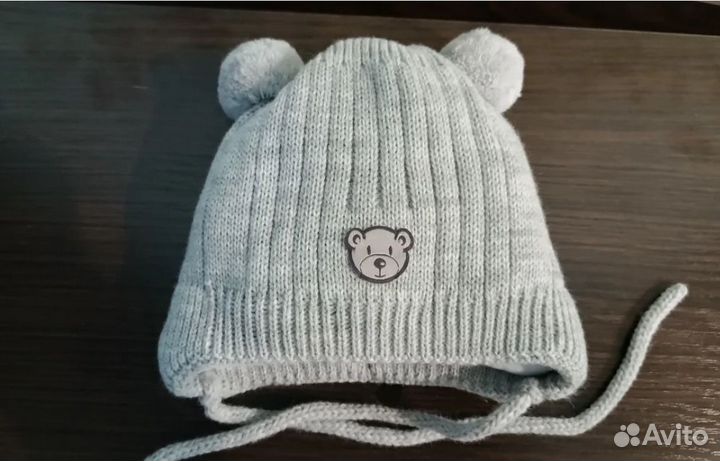 Шапка зимняя для новорожденных р-р 38-40