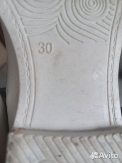 Туфли для девочки 30 размер белые