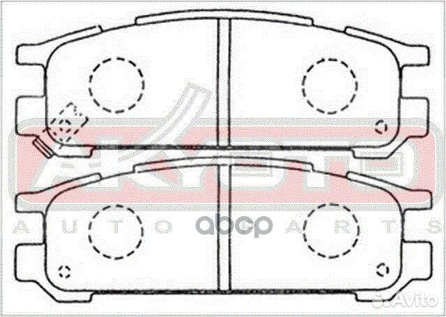 Колодки тормозные дисковые задние AKD-7249 akyoto