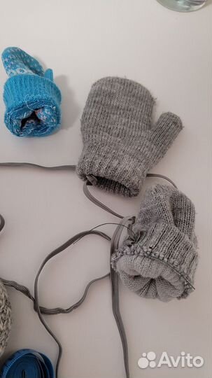 2 пары варежек и носки шерстяные