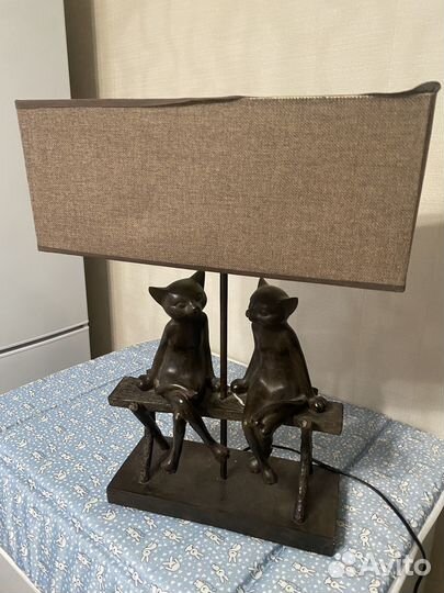 Лампа настольная с абажуром бу