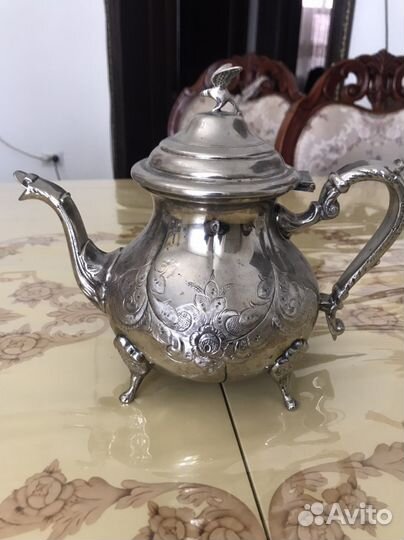 Антикварный набор посуды Мельхиор