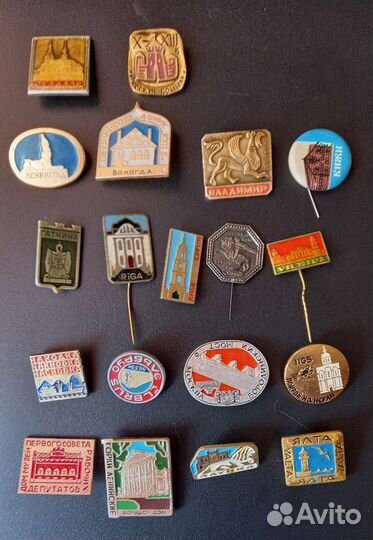 Значки СССР. Города. Калуга. Выставки. Олимп 80