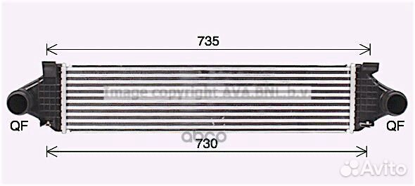 Радиатор интеркулера VO4297 Ava