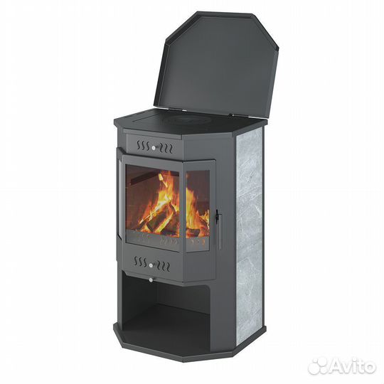 Печь-Камин aston 12 кВт (200 м3) Призматик