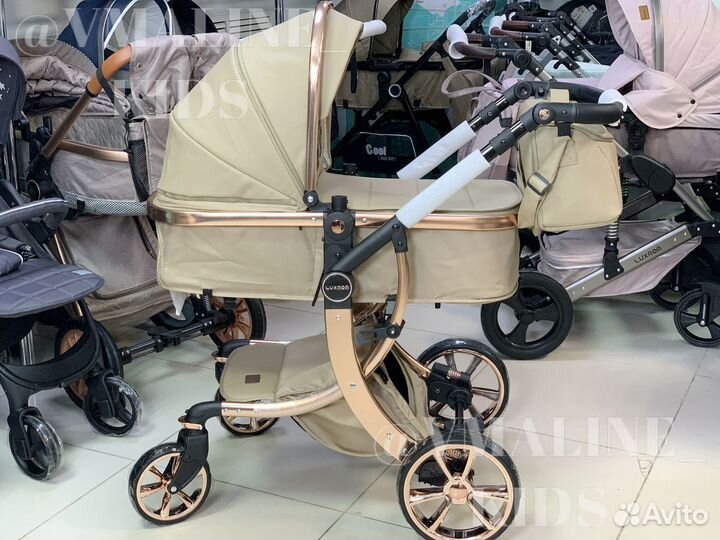 Коляска с рождения эко кожа