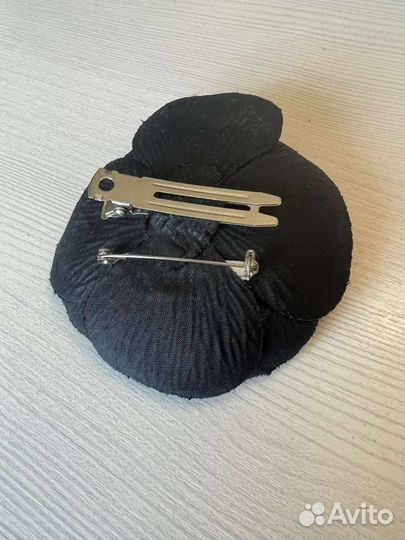 Брошь цветок, Чер. Беж. Коричн