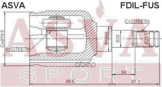 ШРУС внутренний перед лев CI-1019;ST-1602;G