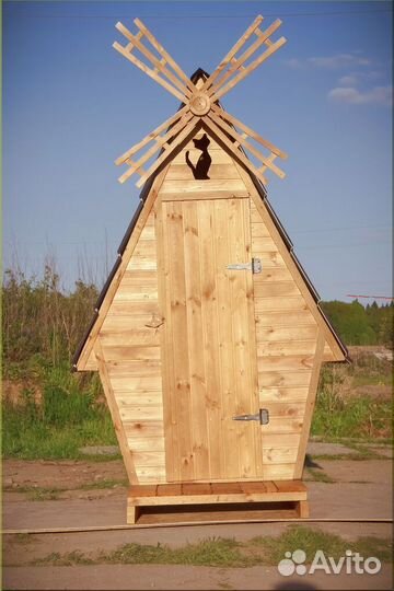 Дачный туалет деревянный PRO884