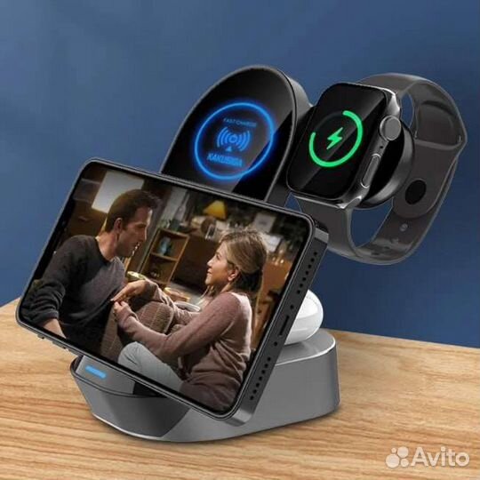 Беспроводная зарядка оригинал 3 в 1