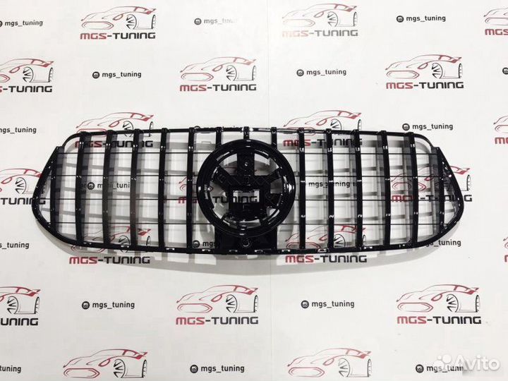 Решетка радиатора GT Mercedes GLE 167 черная