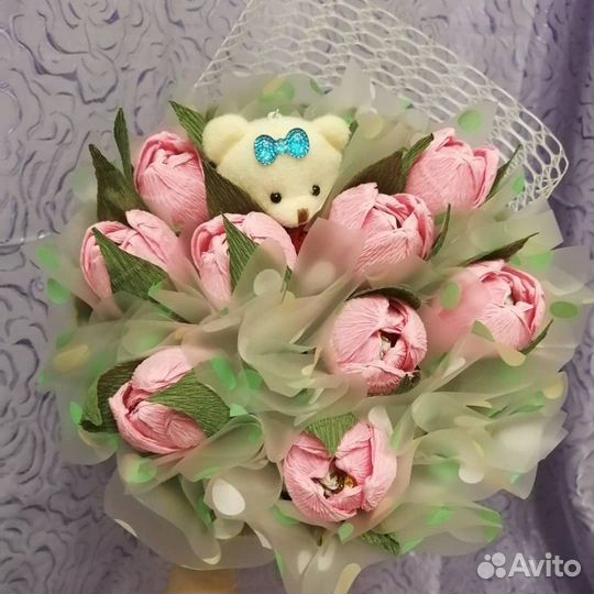 Сладкий букет с игрушкой